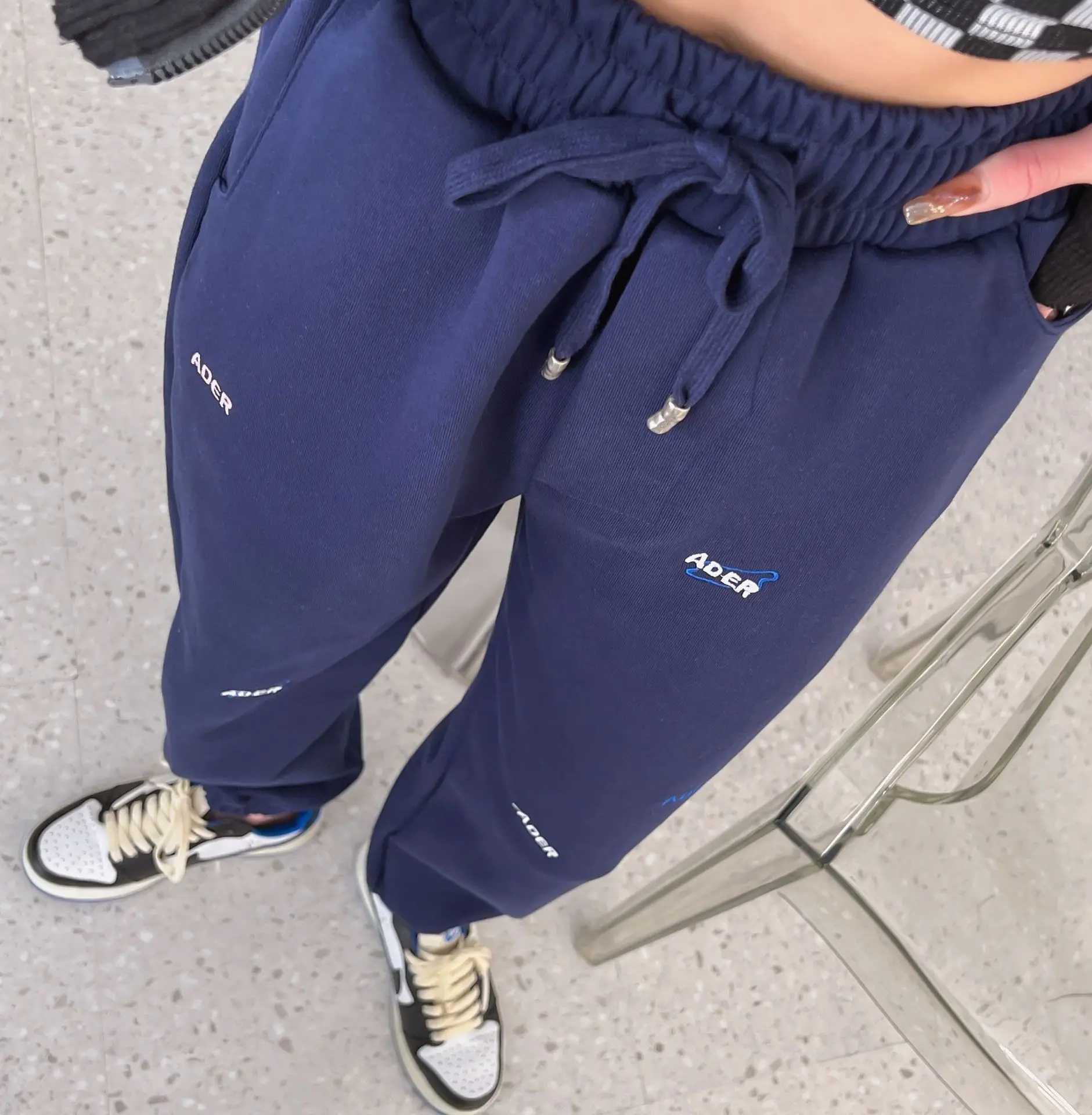 2022 new ADER ERROR Pants Women men Casual Trousers embroidered logo Harem Pant Female Streetwear ADER ERROR Sweatpants cigarette pants