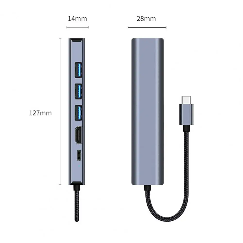 

Professional Laptop Docking Station Aluminum Alloy RJ45 Wide Compatibility Type-C Laptop Docking Station PD100W Charging