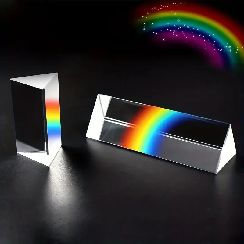 1 pc Prism colorful crystal Prism ornament unlock the magic of light with this prism Rainbow crystal experiment