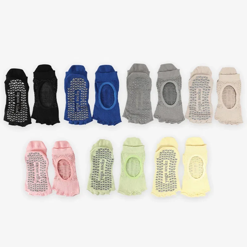 Five Toed Yoga Socks Women Half Toe Pilates Socks