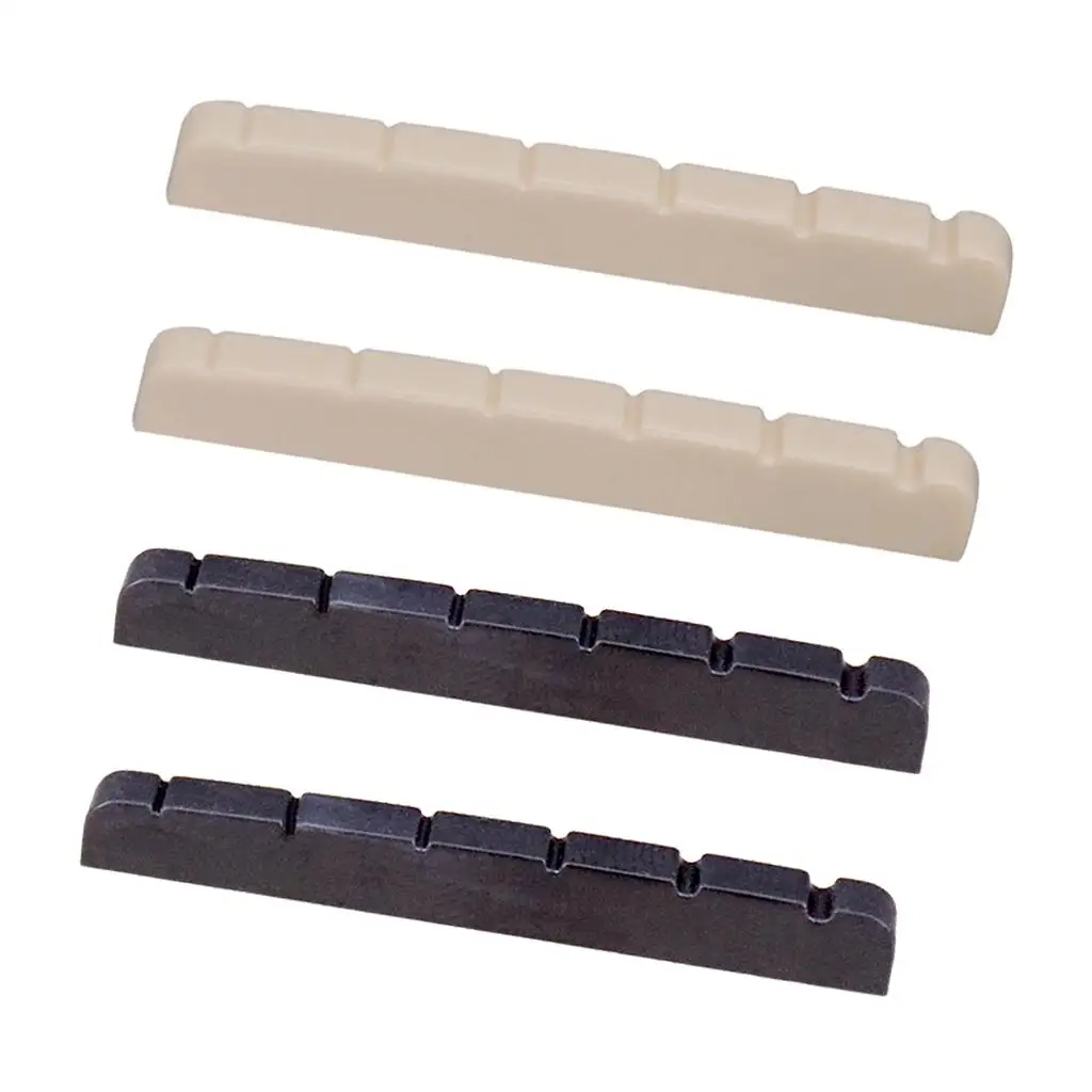

2x 6 String Electric Guitar Nut Slotted for Guitar Accessory 43x3.4x4.8-4mm