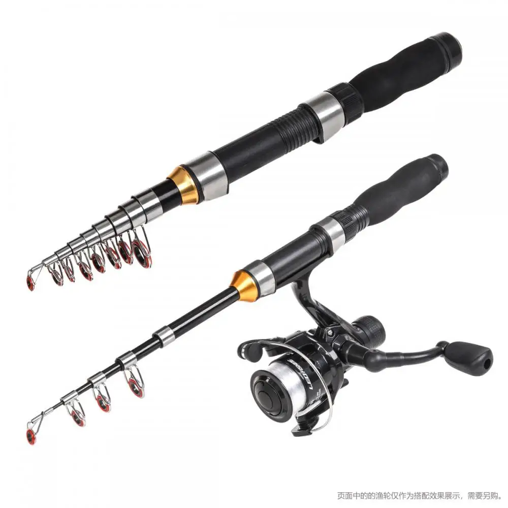 1/1.2/ 1.5/1.7/ 1.9/2.1/2.3M Black Wheel Portable Travel Telescopic Fast Fishing  Rod Spinning Fly Carp Feeder Pesca Outdoor Rod - AliExpress