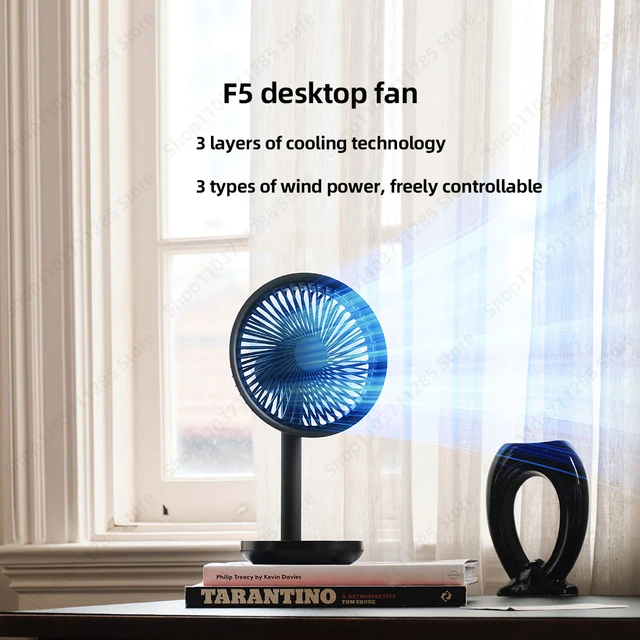 Xiaomi SOLOVE F5 Desktop mini fan Portable Standing fans Type-C usb rechargeable 4000mAh air conditioner table easy to carry 3