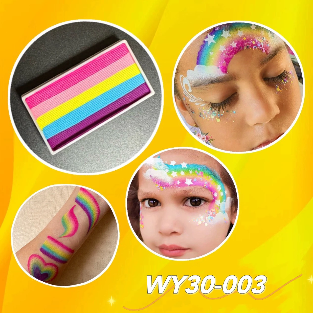 High Quality 20g 30g Splitcake Face Paint Body Art Painting Makeup Rainbow Split Cake Face Cosplay Holiday Make up 6