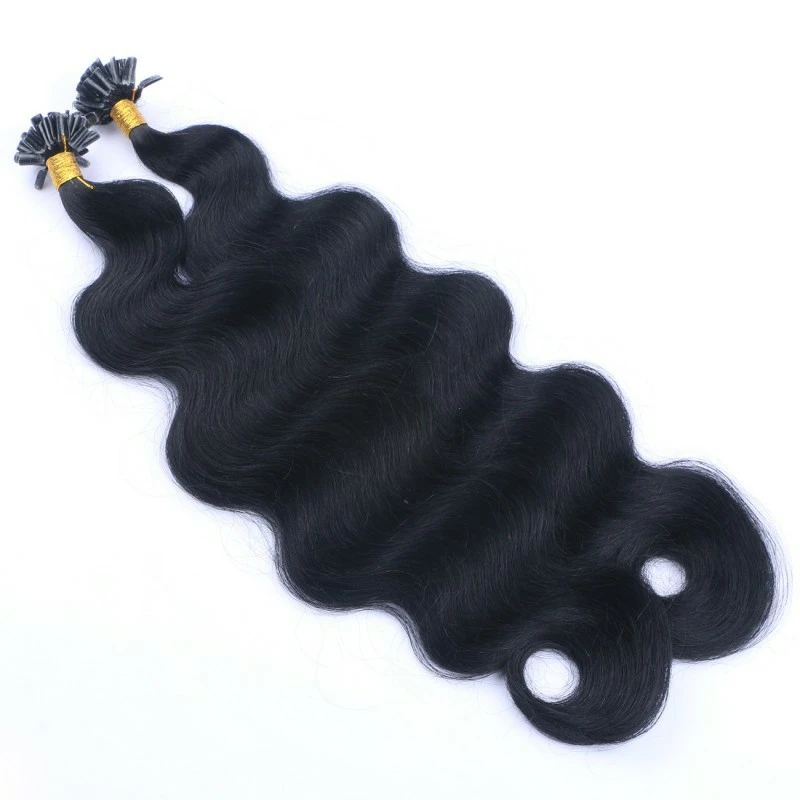 U Tip Remy Human Hair Extensions Double Drawn Body Wave Fusion Nail Pre Bonded Keratin Capsules Human Hair Extensions #1 #2 #613