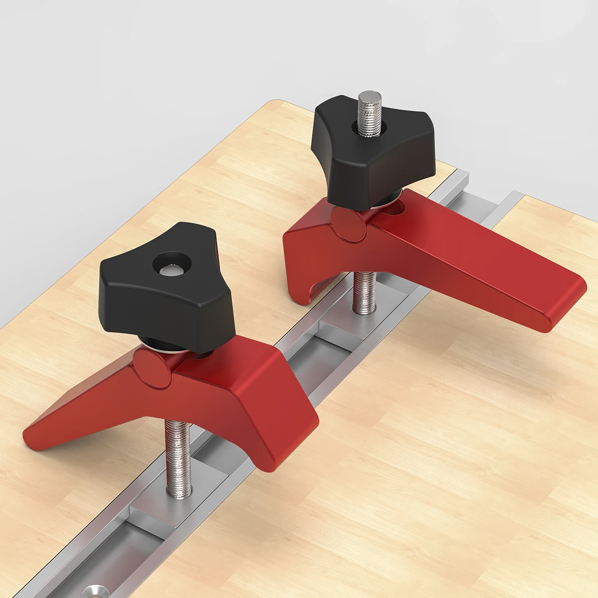 Quick Acting Hold Down Clamp Aluminum Alloy 30 45 T-Slot Miter T-Track Clamp Set for Woodworking Tool Table Workbench, woodworking tools,woodworking clamp,woodworking tool