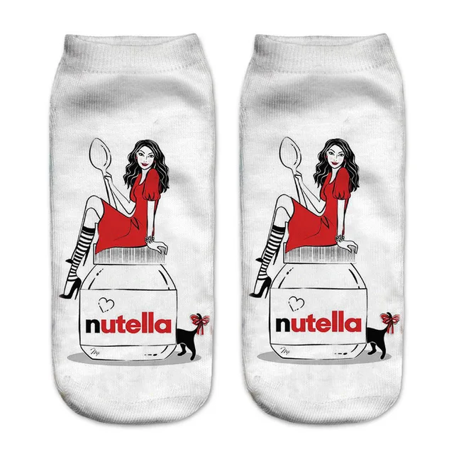 New Summer Fashion 3D Printing Socks Cute Art Creative Food Chips Ankle Socks Harajuku Funny Happy Sock HK23015-4