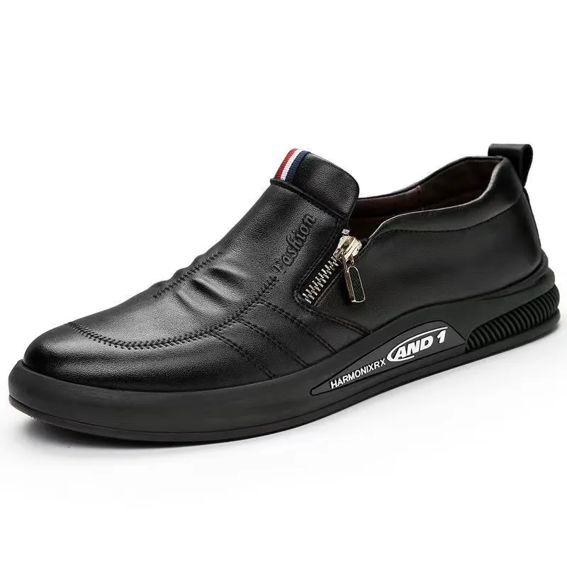 Genuine Leather Men Casual Shoes Breathable Soft Men Loafers Italian Brand Moccasins Slip On Black Driving Shoes