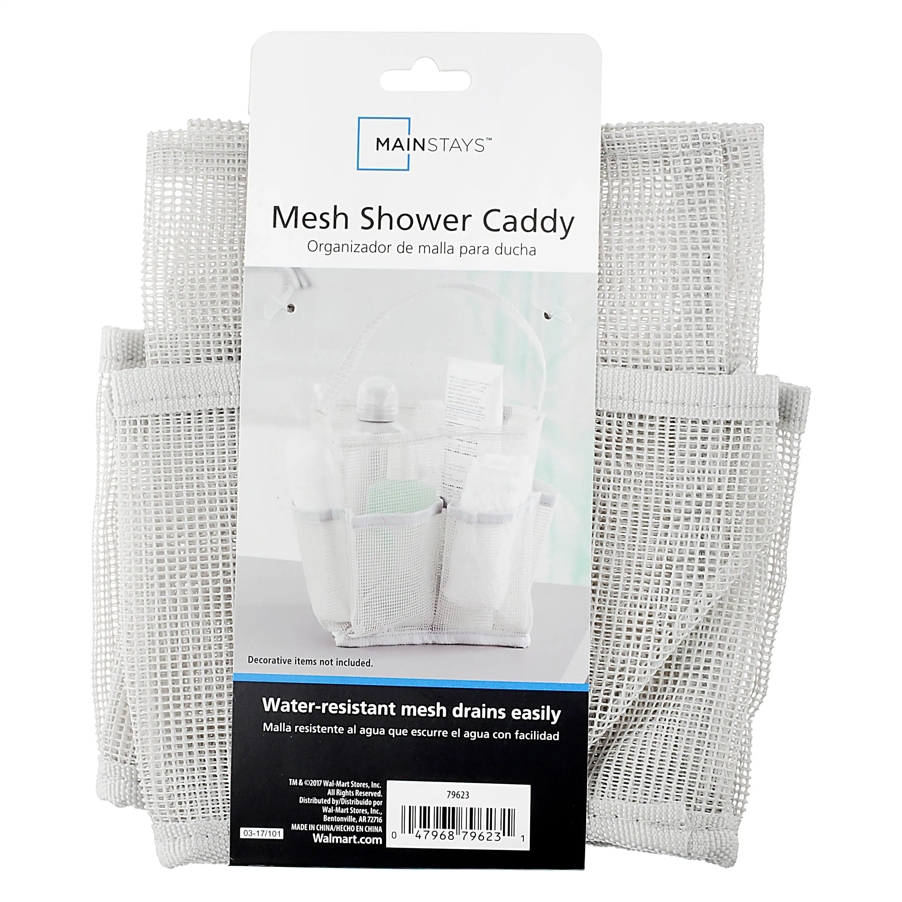 

Mainstays Mesh Shower Tote, Grey