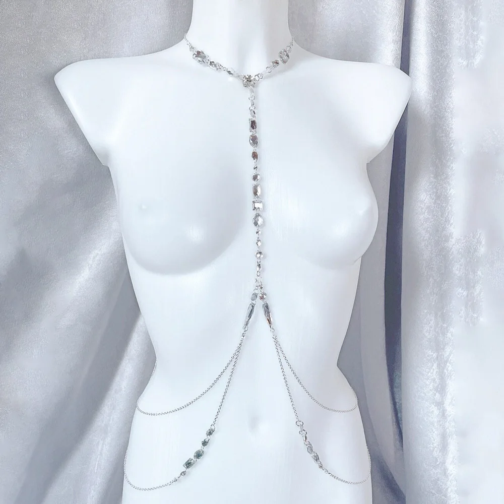 

Многослойное ожерелье Stonefans для бюстгальтера, украшения для женщин, сексуальное женское бикини со стразами