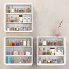 No Drill Bathroom Organizer – Multi-Layer Transparent Cosmetic Display Cabinet with Removable Shelves 2