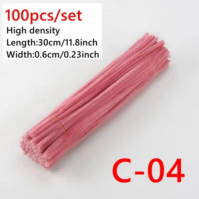 100pcs Vibrant Chenille Stems for Creative DIY Crafting