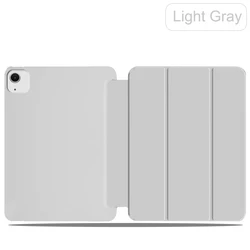 Premium Soft Synthetic Faux Leather Case with Automatic Wake/Sleep Function - Business Style in Solid Color - Pro 11 2018 - 2022 (Grayish White)