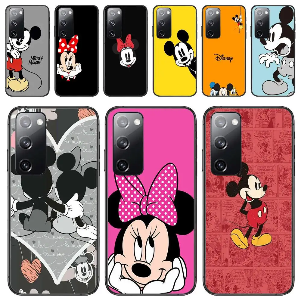 Custodia Per Telefono Mickey E Minnie Moda Di Lusso Per Samsung Galaxy S23 S21 S10 S30 S20 S22 S8 S9 S30 Pro Plus Cover Ultra Fe