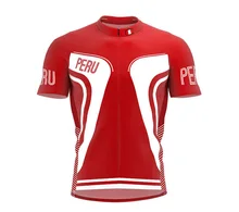 

Men's 2022 PERU New Classic Cycling Jersey Summer Sports Bike Riding Top Retro Quick Dry Breathable Customizable