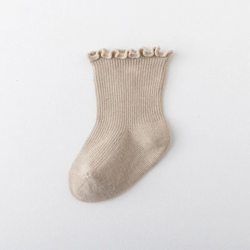 3Pair/lot New Boys and Girls Solid Color Baby Socks 6