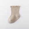 3Pair/lot New Boys and Girls Solid Color Baby Socks 6
