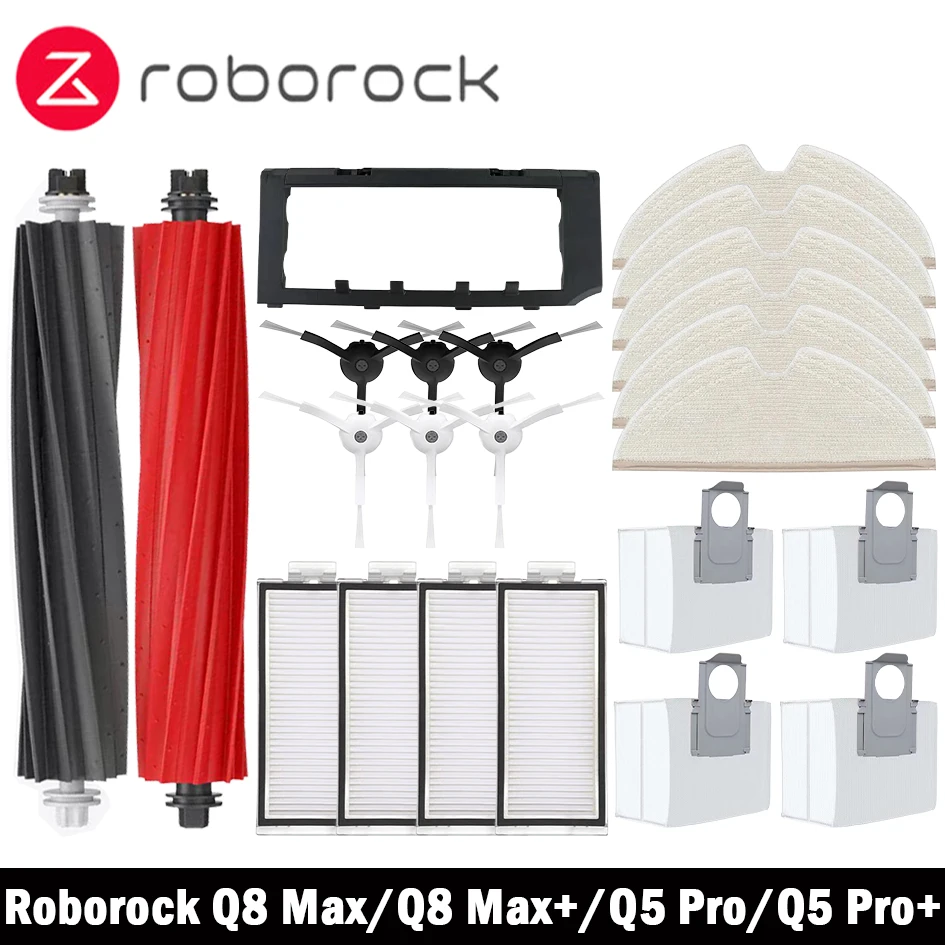 

Roborock Q8 Max Q8 Max+ Q5 Pro Q5 Pro+ Replacement Parts Accessories Main Side Brush Hepa Filter Mop Dust Bag