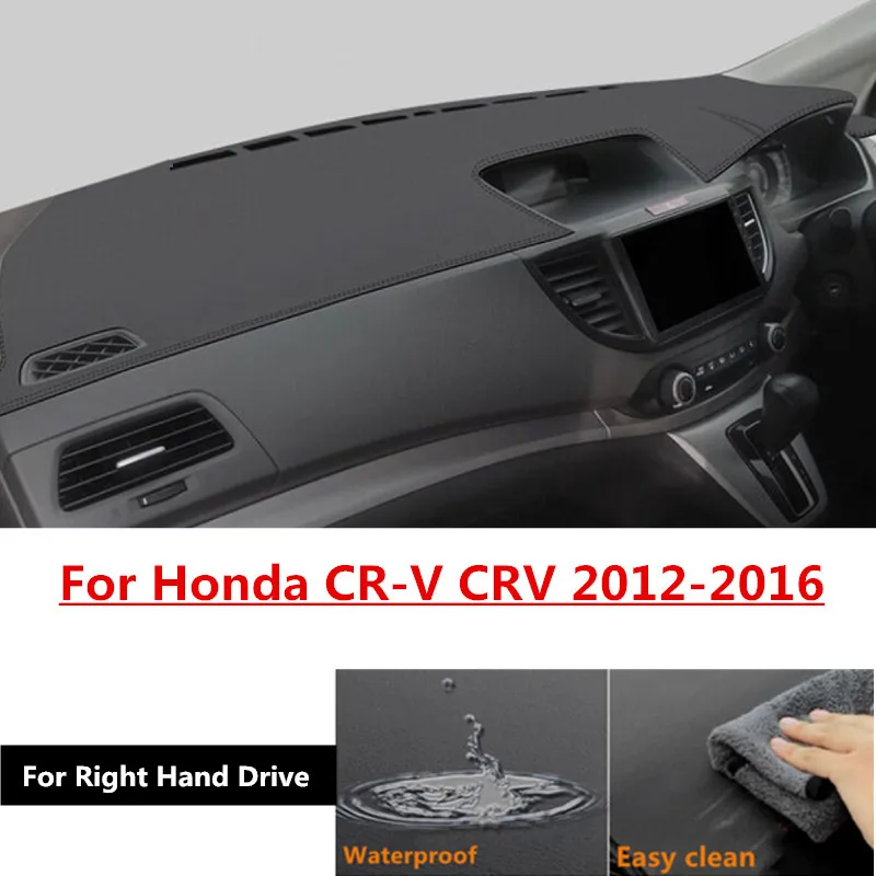 PU Leather Hand Drive Dashboard Cover, Dash Anti-Slip Mat, Trim Dashmat, tapete para Honda CR-V 2012-2016