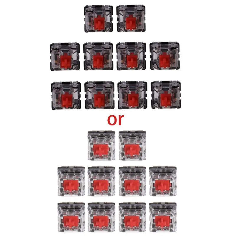 

10Pcs 3 Pin Mechanical Keyboard Switch RED for Cherry MX Keyboard Tester Kit