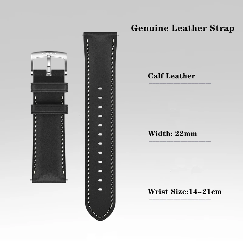 Premium Genuine Leather 22mm Watch Strap - Calfskin Replacement Band