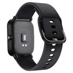 Silicone Sport Watch Band - 20mm/22mm Adjustable Strap in Multiple Colors - 22mm (Black 2)