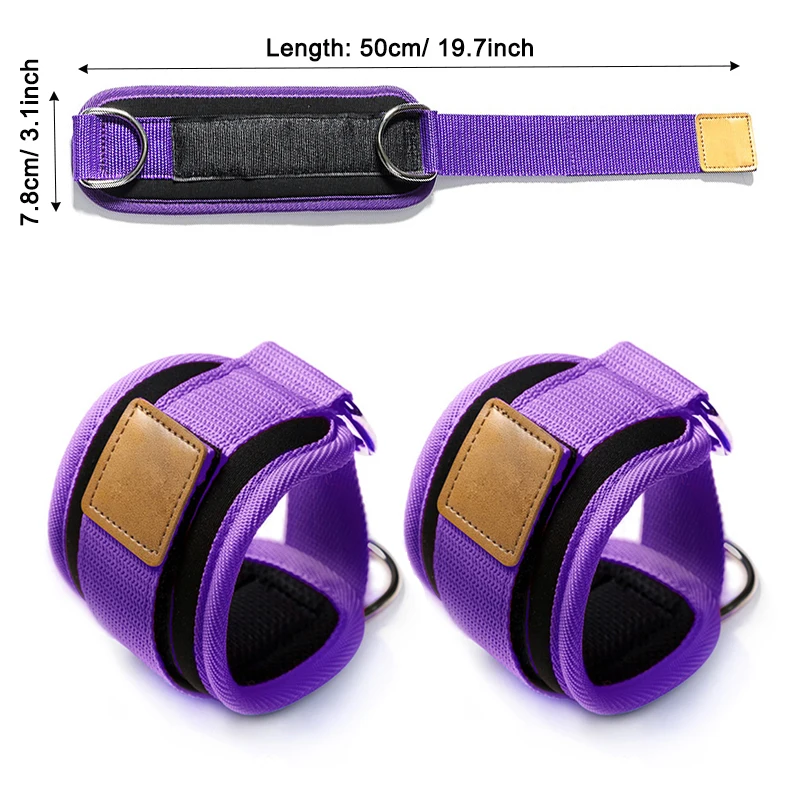 Fitness Ankle Straps Adjustable D-Ring Foot Support Cuffs Gym Leg Strength Workouts Pulley With Buckle Sports Feet Guard ankle support ankle straps fitness ankle straps ankle support brace ankle wrist cuffs boxing foot guards
