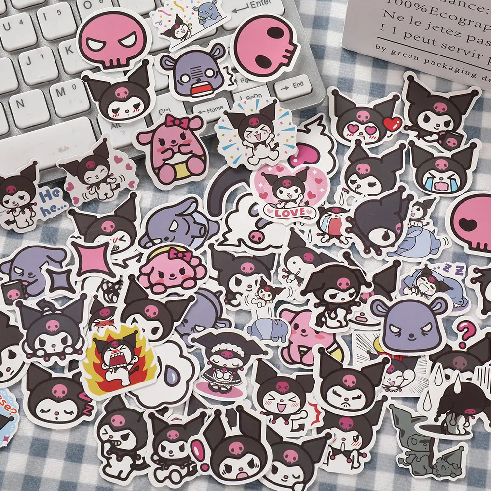 50/100Pcs Mixed Cartoon Sanrio Stickers Cute Hello Kitty Cinnamoroll Kuromi  My M