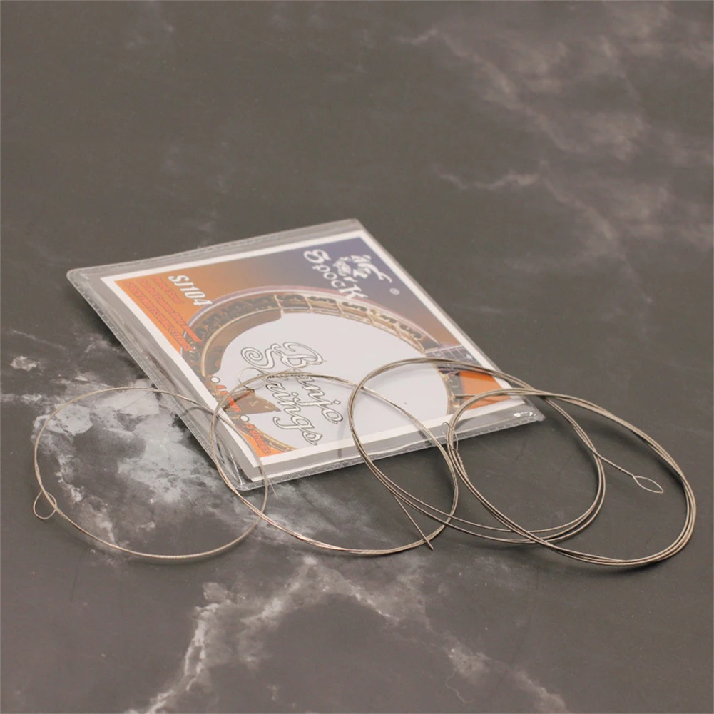 

Replacement Banjo String 4 Pcs 4 Set Coated Copper Alloy Wound Copper Soft Sound Stainless Steel 100% Brand New