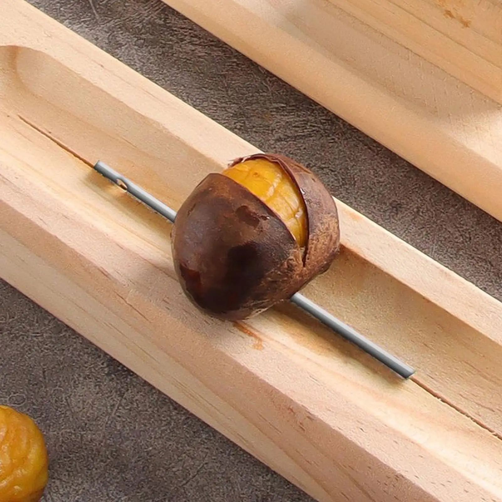 new Chestnut Can Opener, Solid Wood Peeler, Raw Chestnut, Lotus Seed Machine, Household Cross Shaped Chestnut Opener Tools