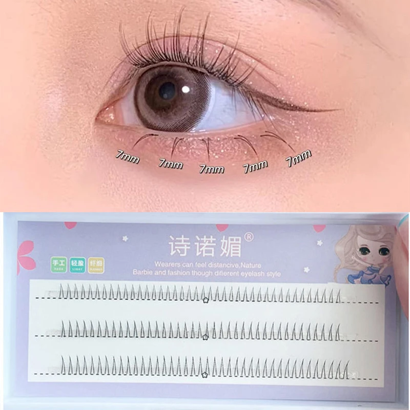 

Segmented Type V-Shaped Lower Eyelashes Comic Eye Lashes Natural Simulation Slightly Warped False Eyelashes Makeup Tool