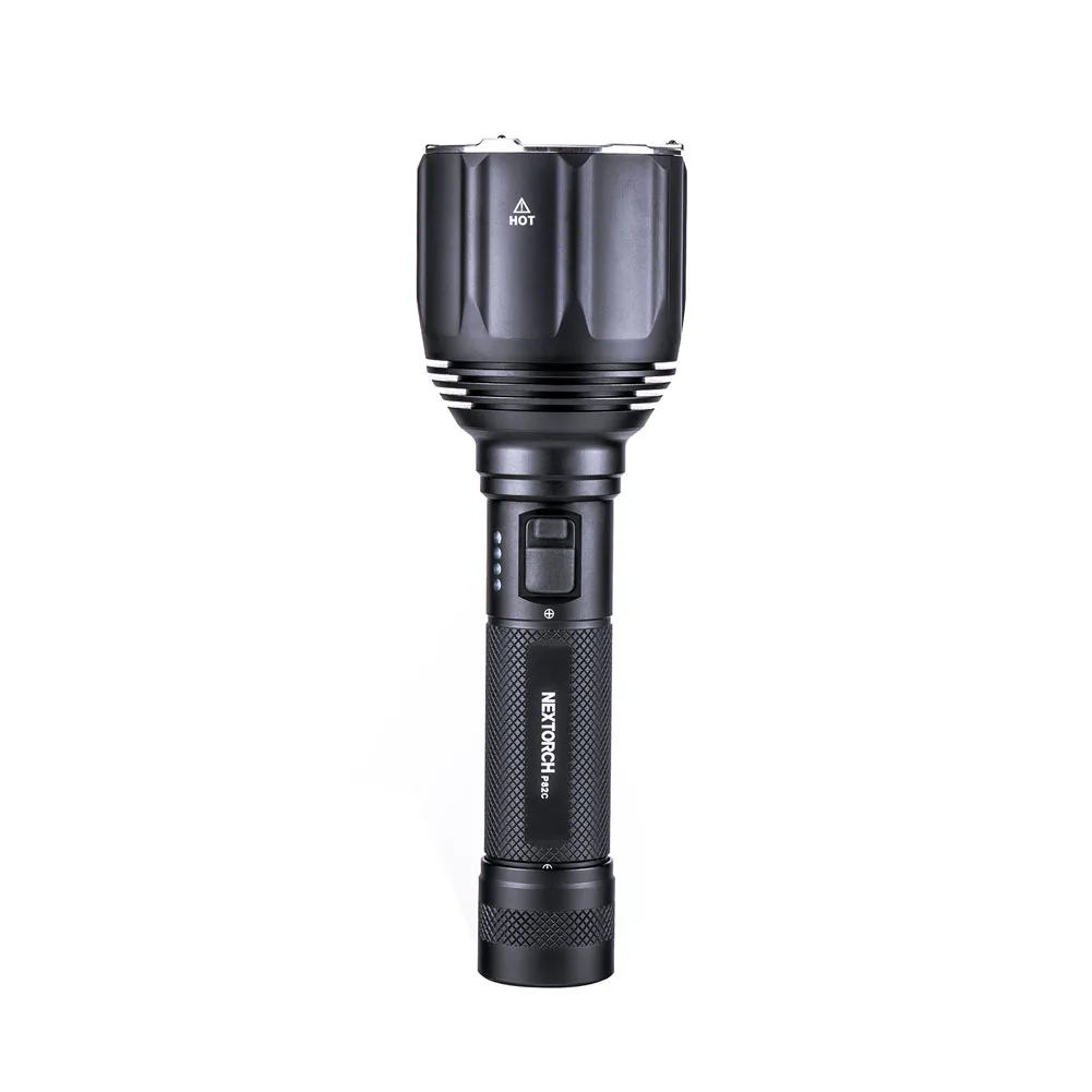 NEXTORCH P82C 1100m 장거리 빔 LED 전술 손전등, 고밀도 백색 LED 발광체 2200 루멘, 21700 배터리 충전식
