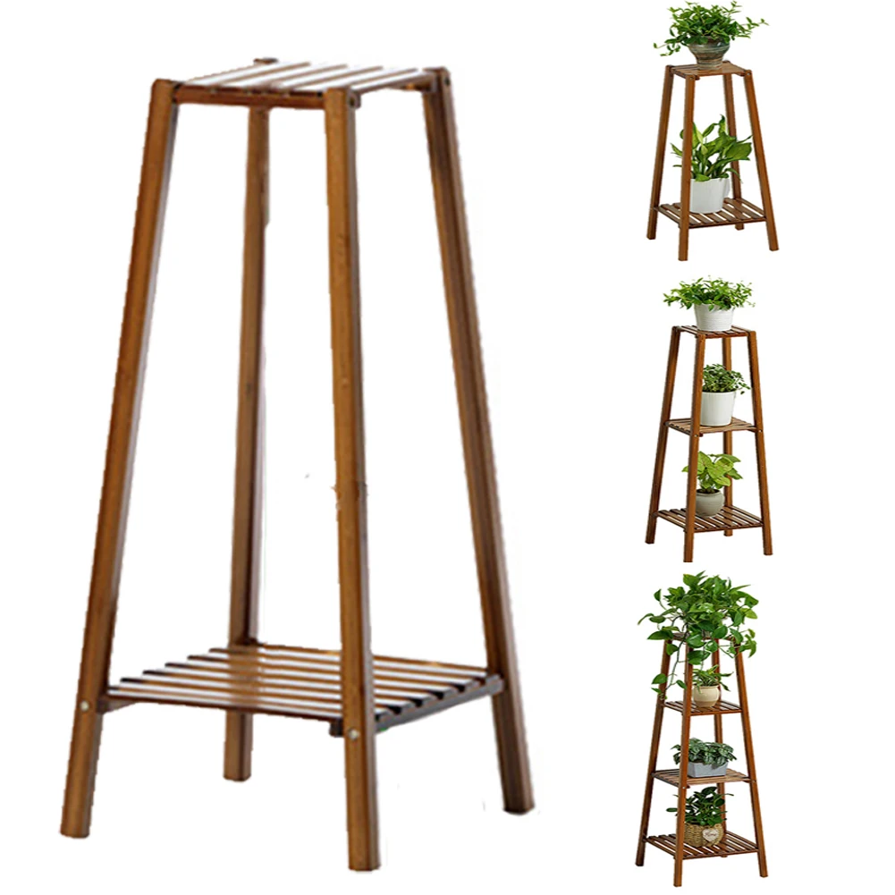 【Breeins】Vintage Tiered Indoor Plant Stand Solid Wood Display Shelf Plants Storage Decoration Home Office Outdoor