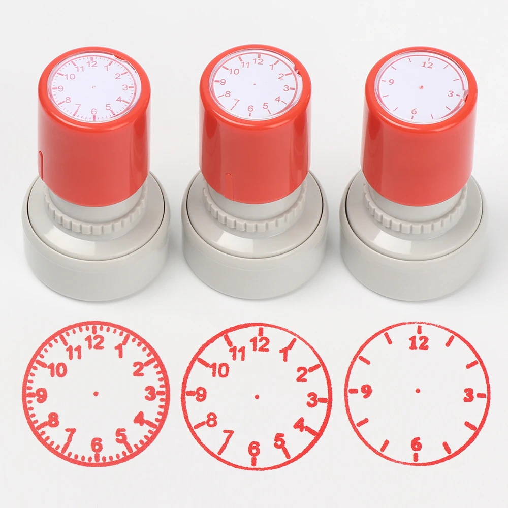 Gifts Teaching Aids Stamps Teaching Seal Learning Recognition Clock Dial Clock Stamp Student Tools