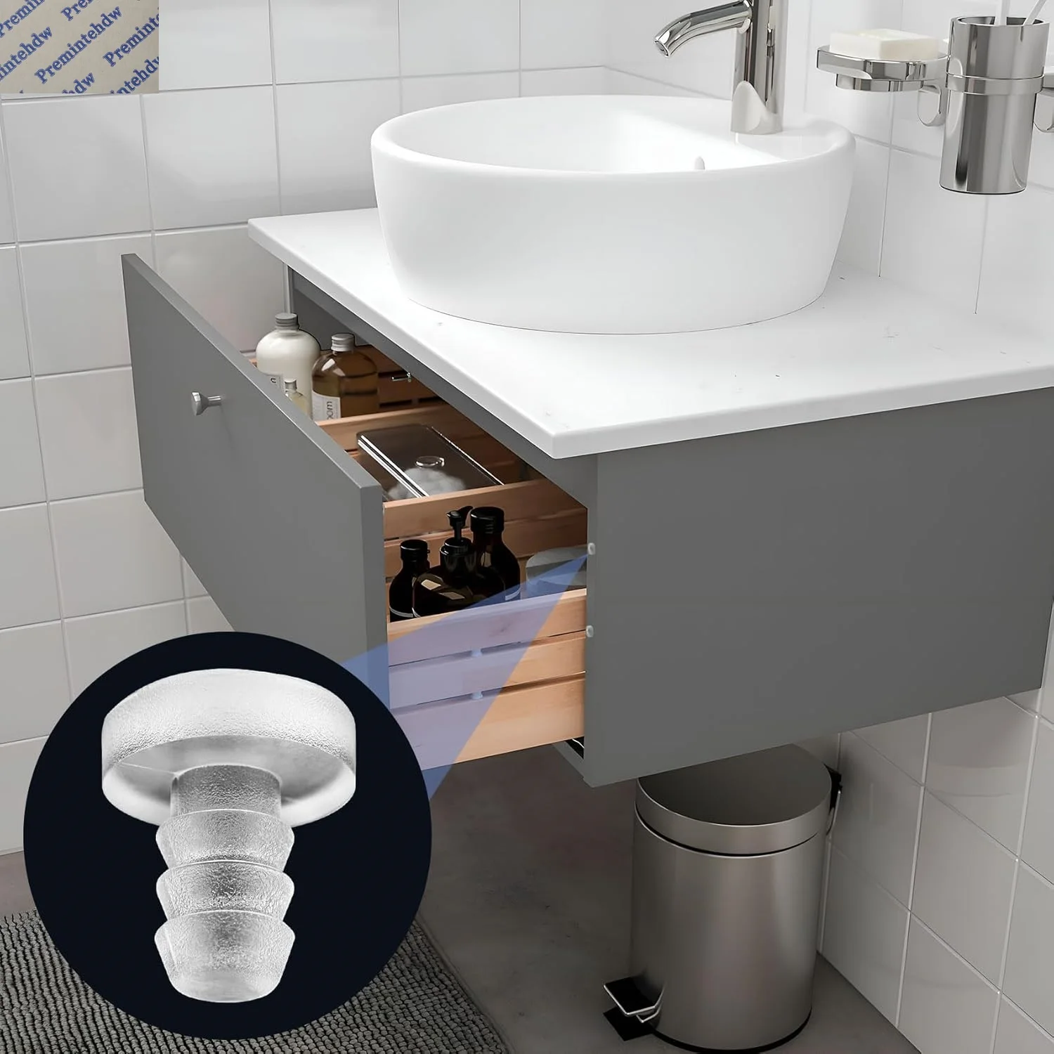 Soft Silicone Stem Bumper Cushion Embedded Furniture Cabinet Drawer Glass Table Top Anti Slip Pads 5mm 8mm