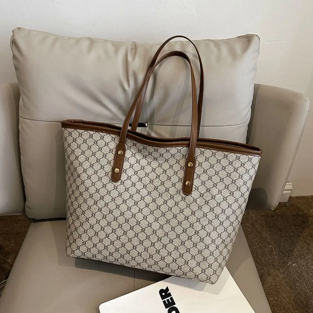 Wavlynn White Faux Leather Shoulder Bag Large Capacity For Women - Elegant Everyday Tote