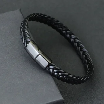 1669-ce2b51.jpg Leather bracelet with stainless steel