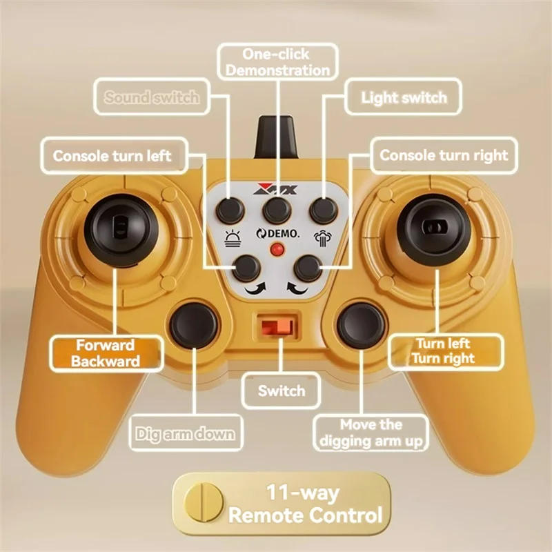 RC Excavator Dumper Car 2.4G Remote Control Alloy Engineering Vehicle Crawler Truck Excavator Toys for Boys Kids Christmas Gifts 5