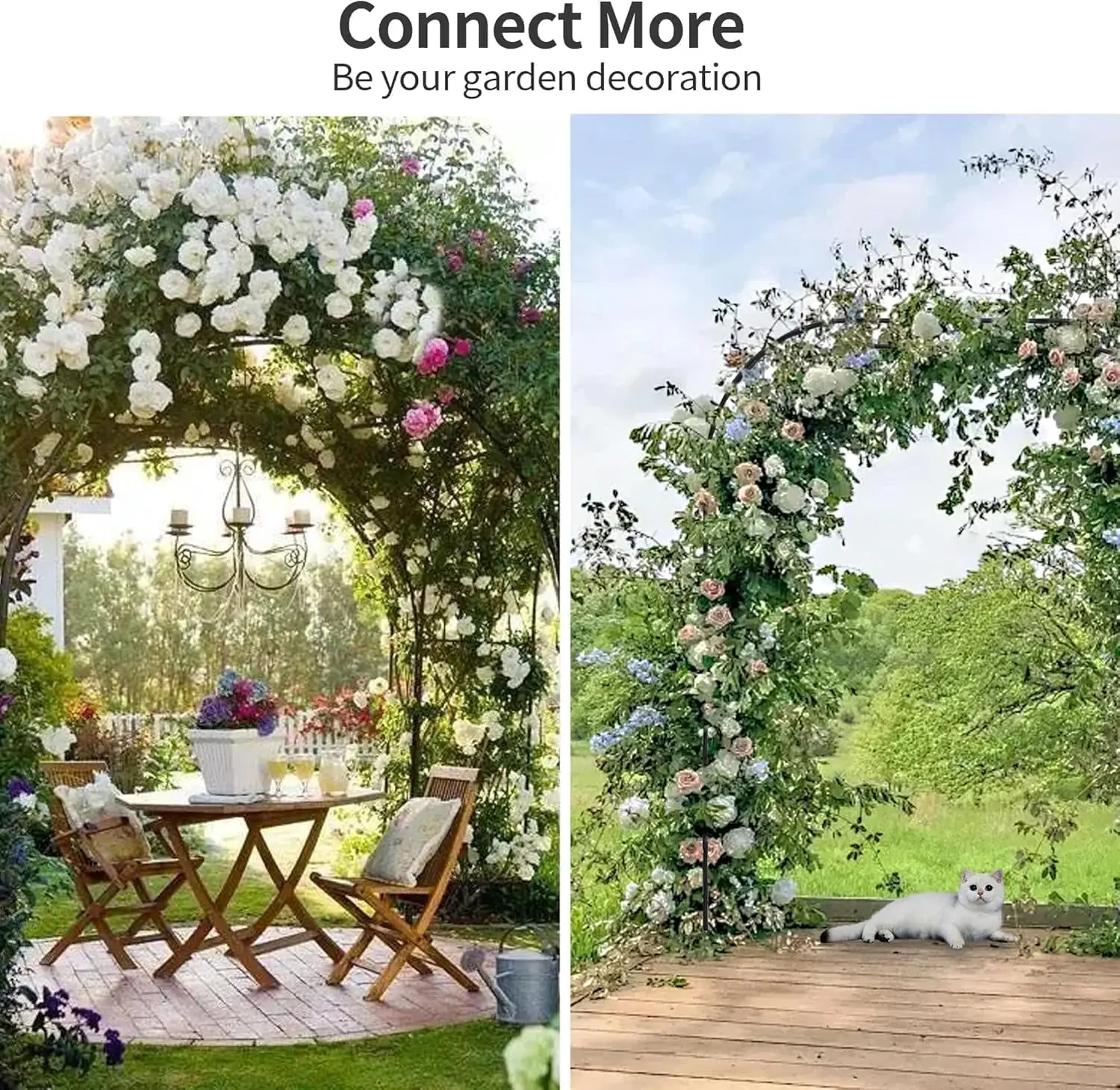 HiMISS Garden Arch Arbor Trellis image 5