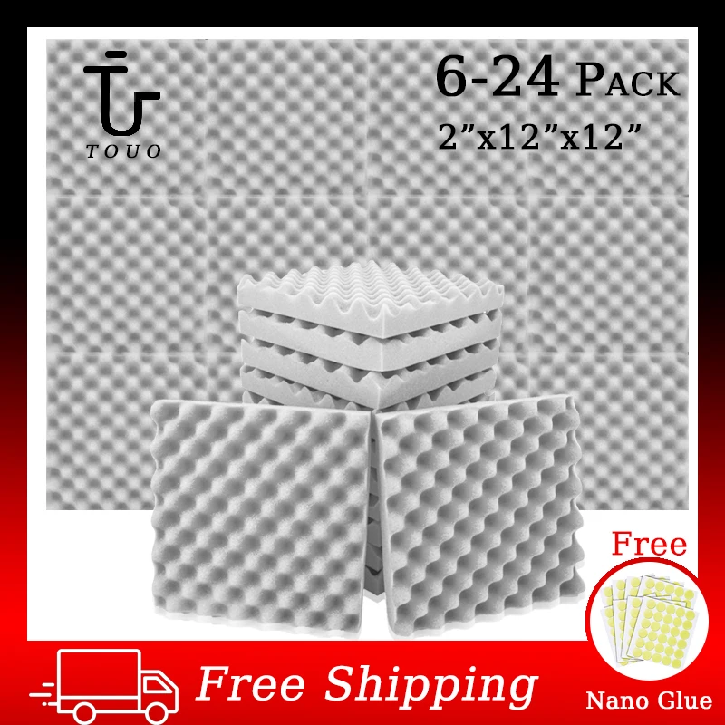 TOUOAcousticFoam61224PcsEggCrateSoundInsulationSound
