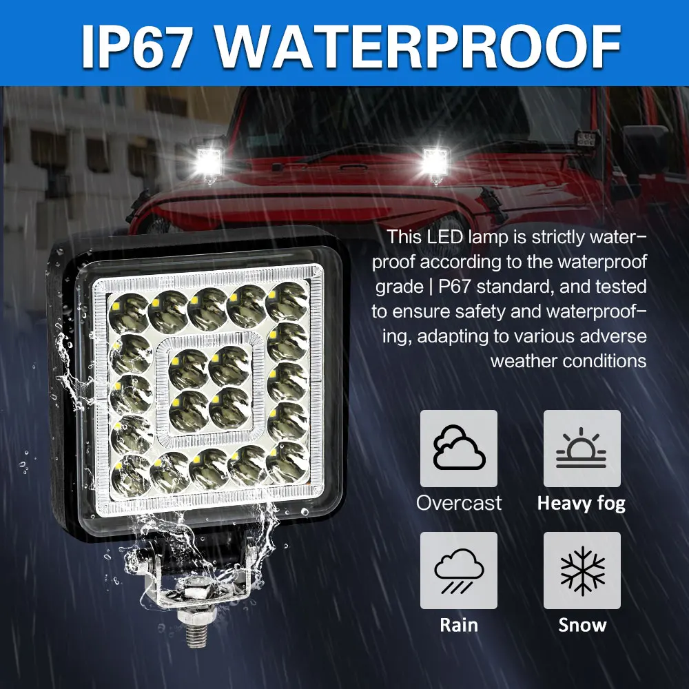 4 INCH Led Headlights Beam Spotlight 12v 24V Spot Fog Ligh Search Light Lightbar