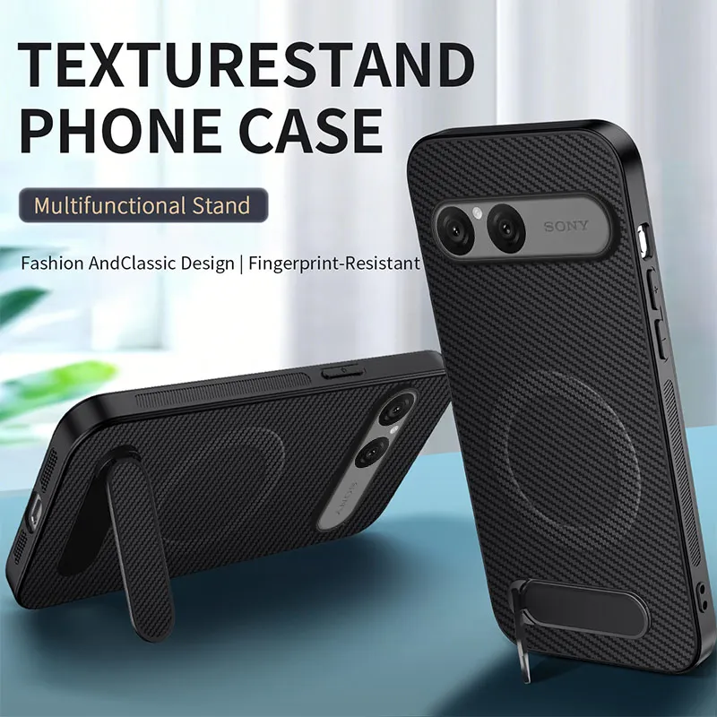 Premium Carbon Fiber Magnetic Phone Case - High Quality Silicone Holder Cover