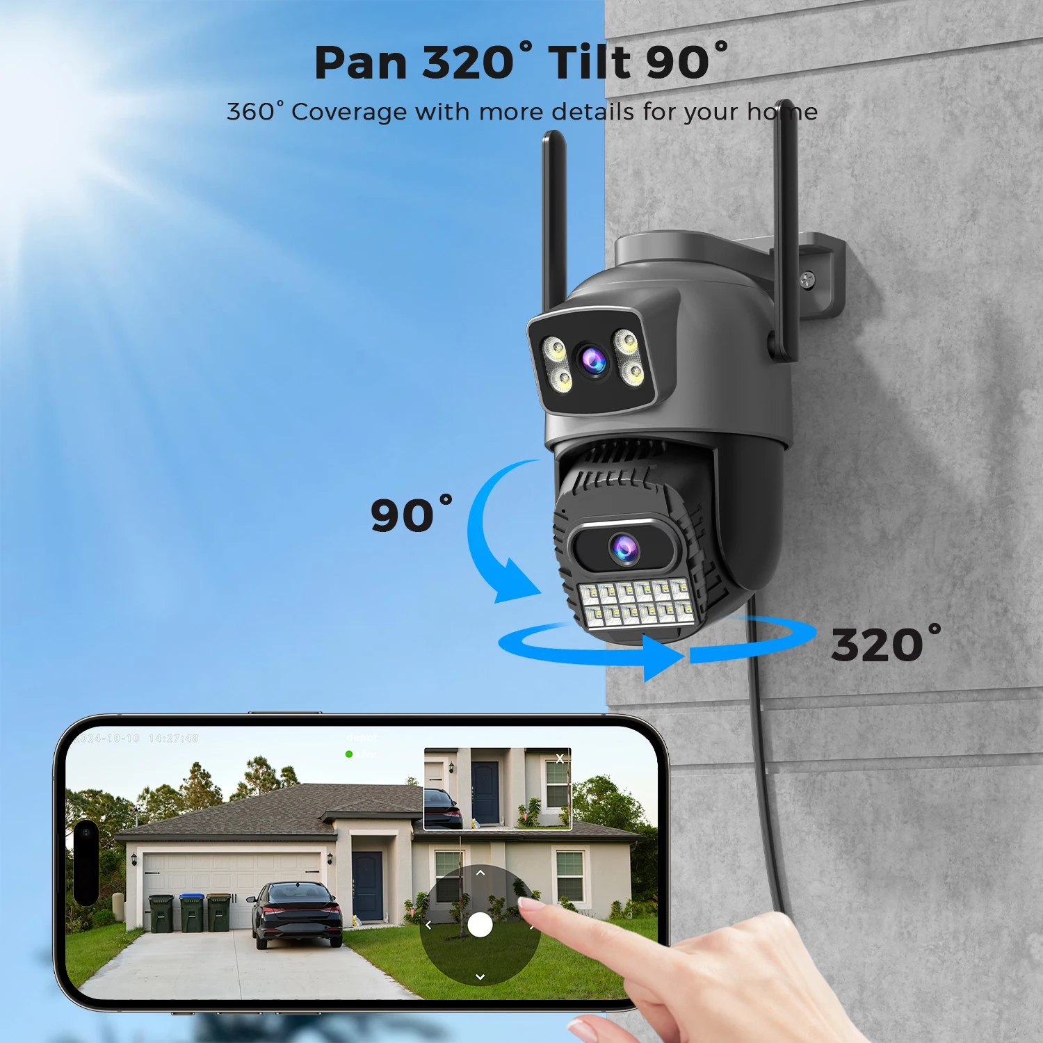 BESDER 5G HZ Wifi Camera 8MP Auto Tracking 10MP Outdoor CCTV Wifi Surveillance I