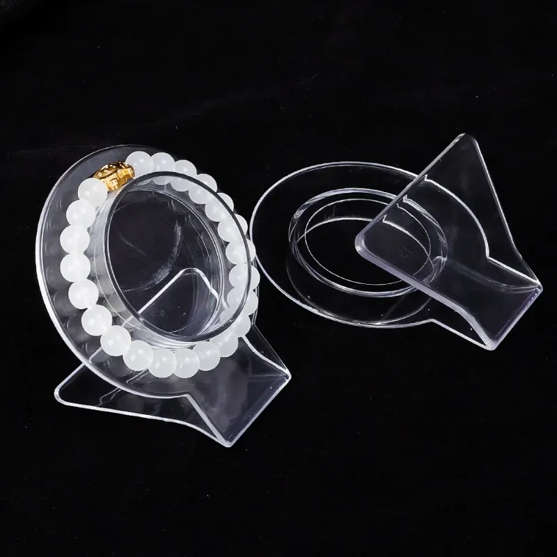 1-10pcs Clear Jewelry Bracelet Display Holder Bangle Organizer Rack Transparent Acrylic Bracelet Display Collar Stand Holder
