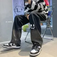 Jean Baggy Vintage à Jambes Larges pour Homme, Pantalon Streetwear Surdimensionné, Droit et Long, à la Mode, Y2k, 2024 2