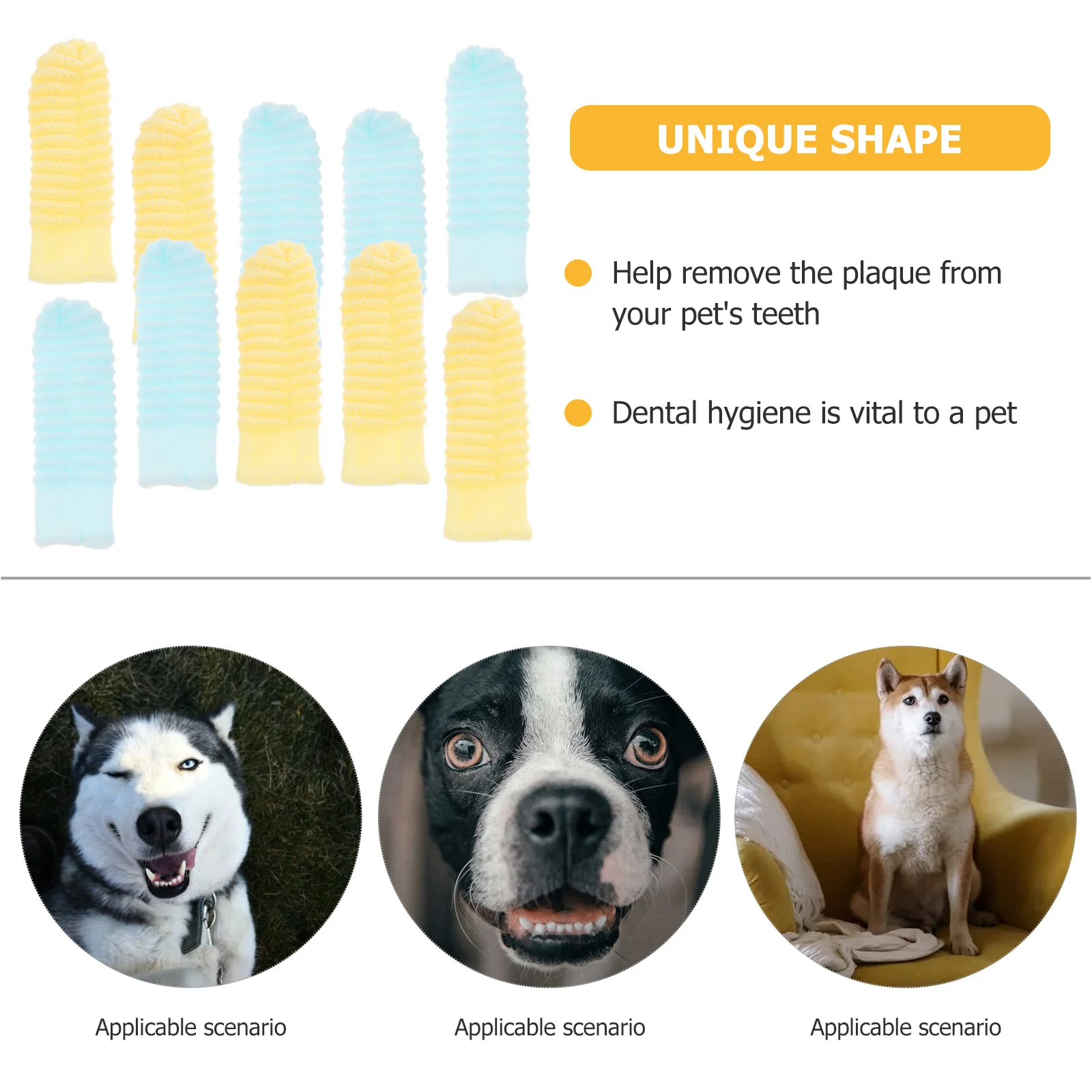 

Pet Toothbrush Gloves Dog for Dogs Small Breed Finger Cat Puppy and Toothpaste Toothbrushes