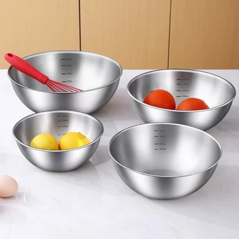 Bol à salade en acier inoxydable doré et argenté, nouilles de riz, bol à nouilles Lamian, vaisselle de cuisine, récipient alimentaire 1