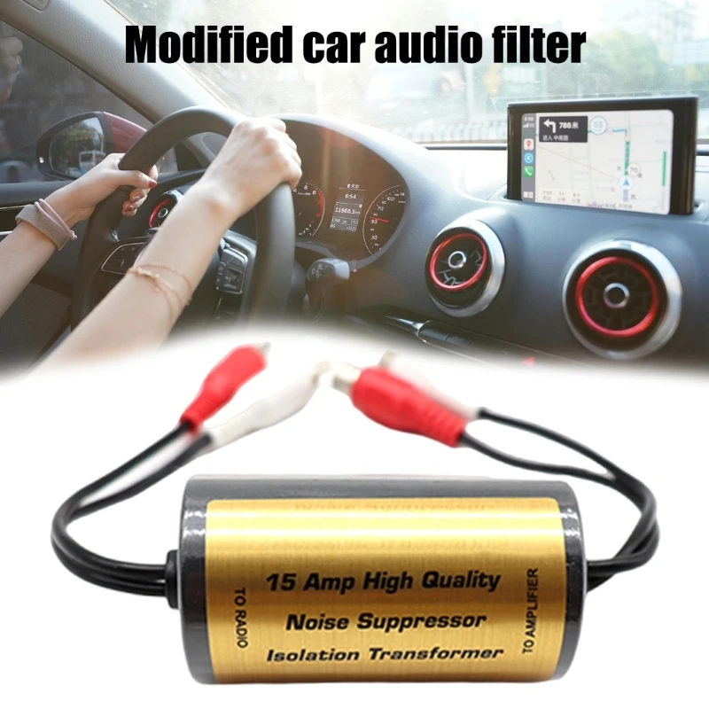 Upgraded Ground Noise Isolator Noise Filter Suppressor Reducer for Car Radio/Home Stereo Systems