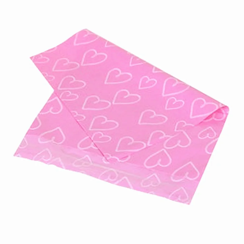50/100PCS Pink Heart Poly Mailing Express Bag Strong Adhesive Envelope Mailer Pouches Plastic Gift Box Clothing Dress Gloves Bag 6