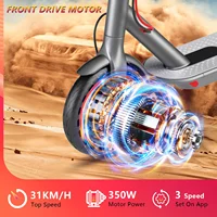 TUYA – Scooter électrique pliable, moteur 350W, batterie 10,5 ah, vitesse maximale de 31 KM/H, pneus résistants à la perforation de 8.5 pouces 3